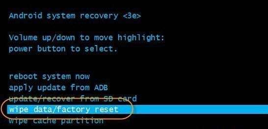 effacer réinitialisation usine données android