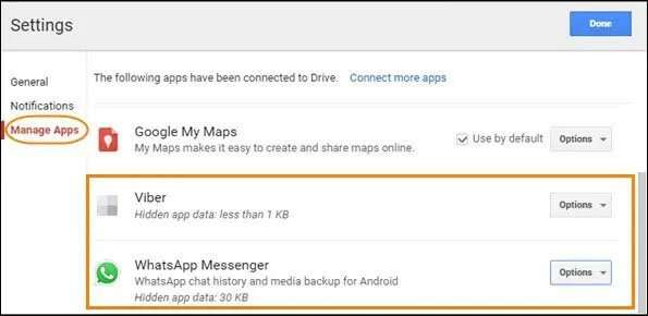 Supprimer la sauvegarde WhatsApp de Google Drive
