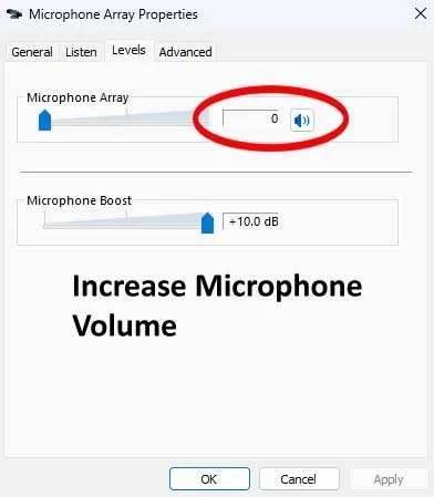 Increase Microphone Volume