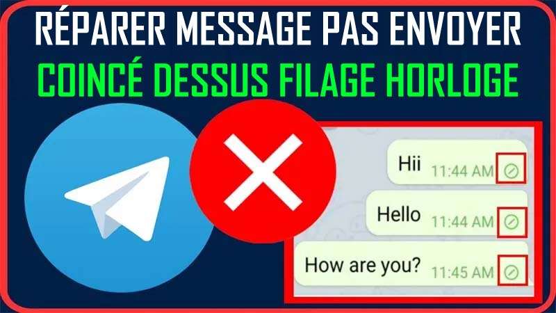 Réparer Message Pas Envoyer Coincé Dessus Filage Horloge Sur Telegram
